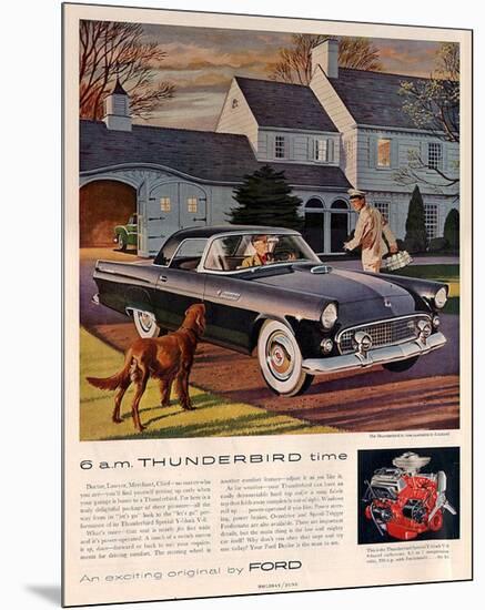 1955 6 A.M. Thunderbird Time-null-Mounted Art Print