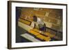 1955: at the Iowa State Fair, a Judge Examine Corn Cob Entries, Des Moines, Iowa-John Dominis-Framed Photographic Print