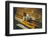 1955: at the Iowa State Fair, a Judge Examine Corn Cob Entries, Des Moines, Iowa-John Dominis-Framed Photographic Print