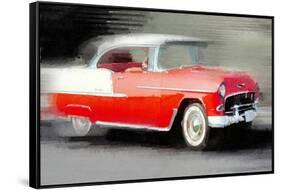 1955 Chevrolet Bel Air Coupe Watercolor-NaxArt-Framed Stretched Canvas