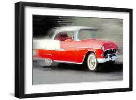 1955 Chevrolet Bel Air Coupe Watercolor-NaxArt-Framed Art Print