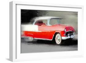 1955 Chevrolet Bel Air Coupe Watercolor-NaxArt-Framed Art Print