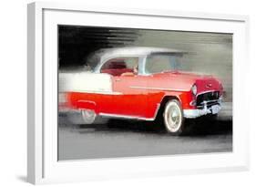 1955 Chevrolet Bel Air Coupe Watercolor-NaxArt-Framed Art Print