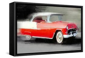 1955 Chevrolet Bel Air Coupe Watercolor-NaxArt-Framed Stretched Canvas