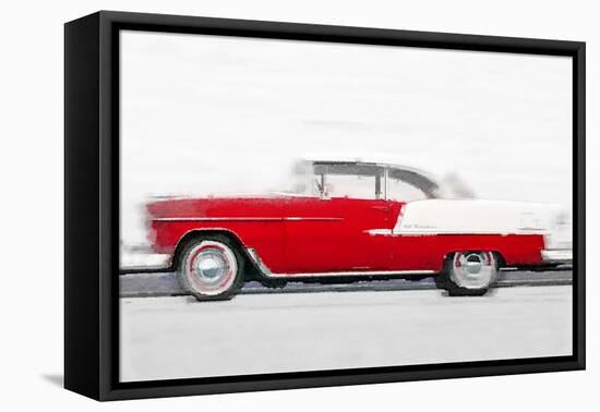 1955 Chevy Bel Air Watercolor-NaxArt-Framed Stretched Canvas