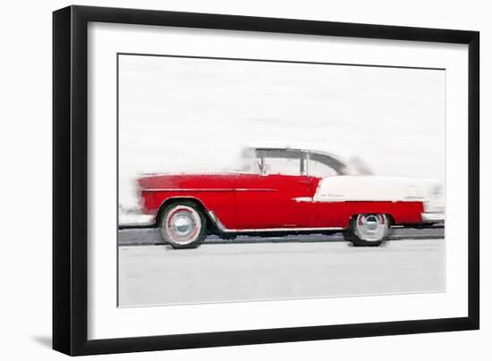 1955 Chevy Bel Air Watercolor-NaxArt-Framed Art Print