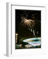 1955: Fireworks Display over Iowa State Fair, Des Moines, Iowa-John Dominis-Framed Photographic Print