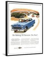 1955 GM Chevy Famous for Fun-null-Framed Premium Giclee Print