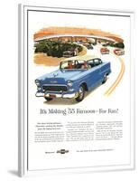 1955 GM Chevy Famous for Fun-null-Framed Premium Giclee Print