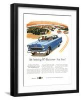1955 GM Chevy Famous for Fun-null-Framed Art Print