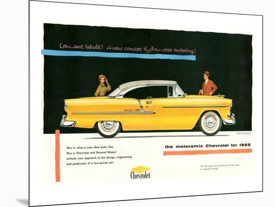 1955 GM Motoramic Chevrolet-null-Mounted Art Print