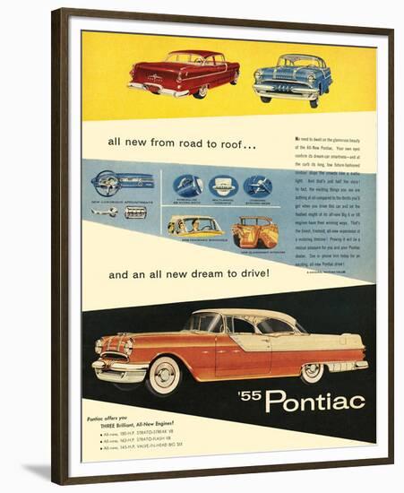 1955 GM Pontiac - Road to Roof-null-Framed Premium Giclee Print