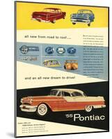 1955 GM Pontiac - Road to Roof-null-Mounted Art Print