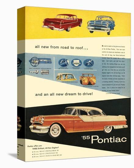 1955 GM Pontiac - Road to Roof-null-Stretched Canvas