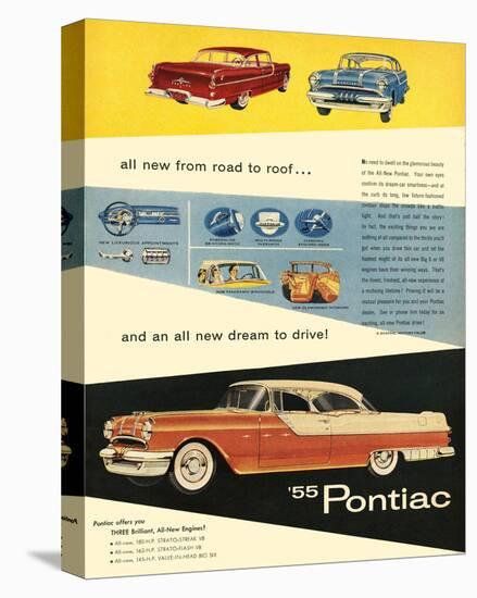 1955 GM Pontiac - Road to Roof-null-Stretched Canvas