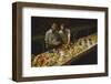 1955: Judges Examining Produce Entries in the Agriculture Building at the Iowa State Fair-John Dominis-Framed Photographic Print