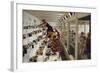 1955: Judges Examining Various Preserves and Butters, at the Iowa State Fair, Des Moines, Iowa-John Dominis-Framed Photographic Print