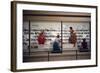 1955: Judges Examining Various Preserves and Butters, at the Iowa State Fair, Des Moines, Iowa-John Dominis-Framed Photographic Print