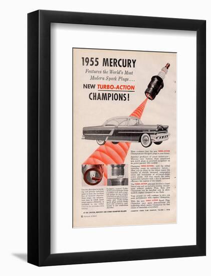 1955 Mercury New Turbo-Action-null-Framed Art Print