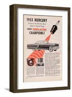 1955 Mercury New Turbo-Action-null-Framed Art Print