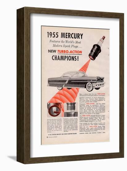 1955 Mercury New Turbo-Action-null-Framed Art Print