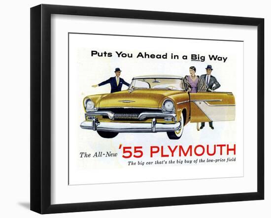 1955 Plymouth - in a Big Way-null-Framed Art Print