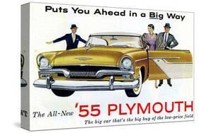 1955 Plymouth - in a Big Way-null-Stretched Canvas