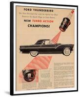 1955 Thunderbird-Turbo Action-null-Framed Premium Giclee Print