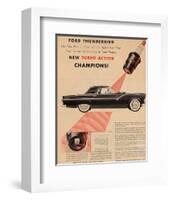 1955 Thunderbird-Turbo Action-null-Framed Art Print