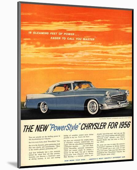 1956 Chrysler Newport-null-Mounted Art Print