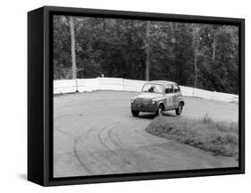 1956 Fiat 600 Racing at Silverstone, Northamptonshire, 1957-null-Framed Stretched Canvas