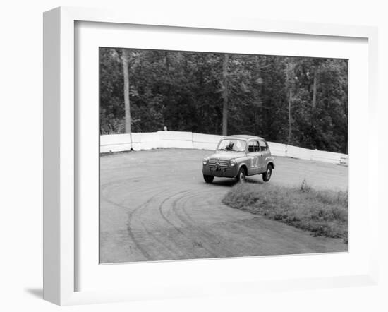 1956 Fiat 600 Racing at Silverstone, Northamptonshire, 1957-null-Framed Photographic Print