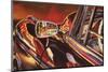 1956 Mercedes 220, Las Vegas-Graham Reynolds-Mounted Premium Giclee Print