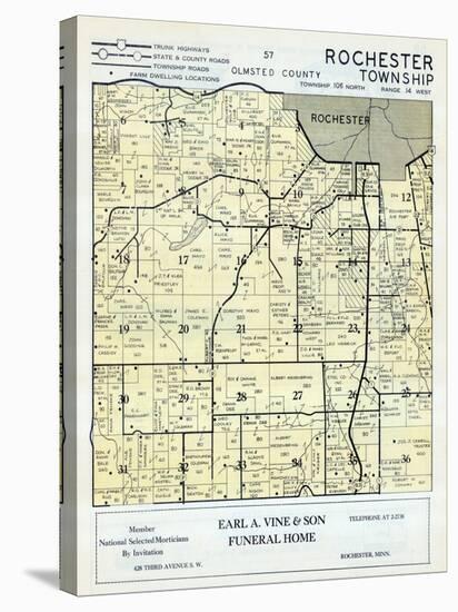 1956, Olmsted County - Rochester Township, Minnesota, United States-null-Stretched Canvas