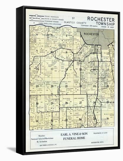 1956, Olmsted County - Rochester Township, Minnesota, United States-null-Framed Stretched Canvas