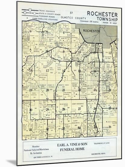 1956, Olmsted County - Rochester Township, Minnesota, United States-null-Mounted Giclee Print