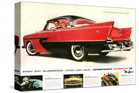 1956 Plymouth - Glamourous-null-Stretched Canvas