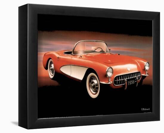 1956 Red Corvette-T Richard-Framed Mini Poster