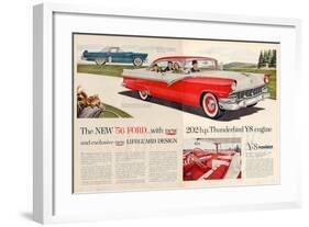 1956 Thunderbird Y-8 Engine-null-Framed Premium Giclee Print