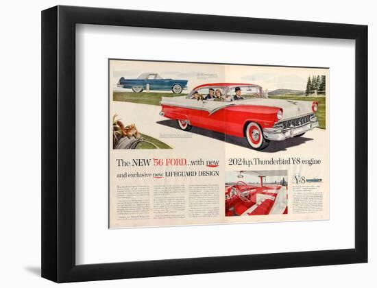 1956 Thunderbird Y-8 Engine-null-Framed Art Print