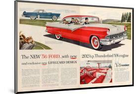 1956 Thunderbird Y-8 Engine-null-Mounted Art Print