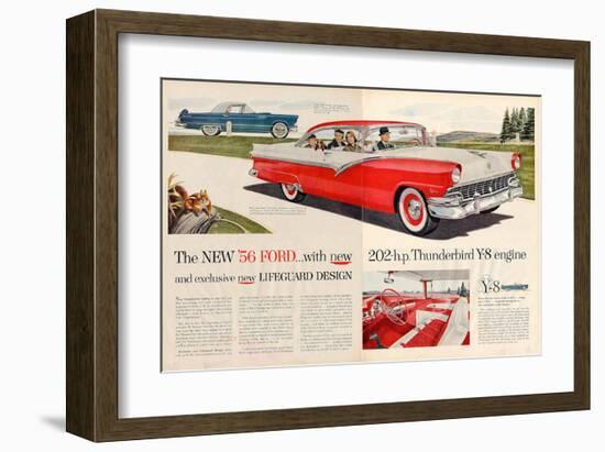 1956 Thunderbird Y-8 Engine-null-Framed Art Print