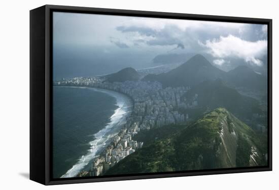 1957: Aerial View of Rio De Janeiro, Brazil-Dmitri Kessel-Framed Stretched Canvas