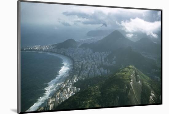 1957: Aerial View of Rio De Janeiro, Brazil-Dmitri Kessel-Mounted Photographic Print