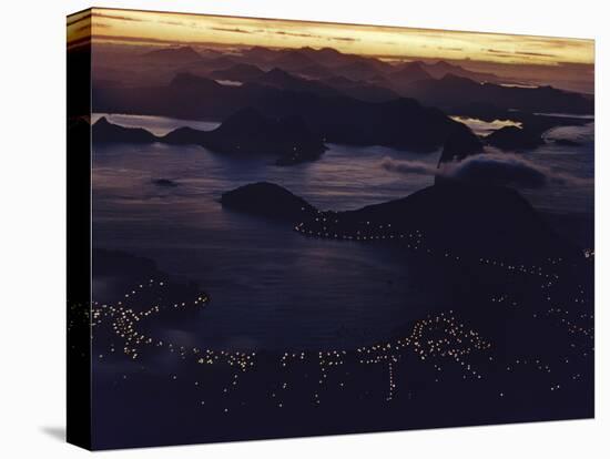 1957: Aerial View of Rio De Janeiro, Brazil-Dmitri Kessel-Stretched Canvas