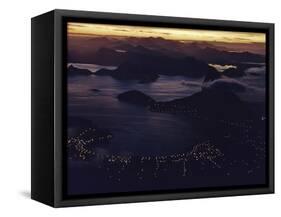 1957: Aerial View of Rio De Janeiro, Brazil-Dmitri Kessel-Framed Stretched Canvas