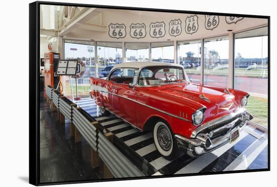 1957 Chevrolet Automobile, Route 66 Museum, Clinton, Oklahoma, USA-Walter Bibikow-Framed Stretched Canvas