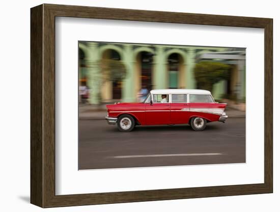 1957 Chevrolet Nomad. Collectible, vintage cars along Havana's old city center.-Emily M Wilson-Framed Photographic Print