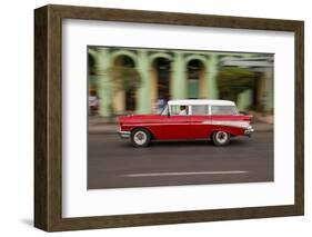 1957 Chevrolet Nomad. Collectible, vintage cars along Havana's old city center.-Emily M Wilson-Framed Photographic Print