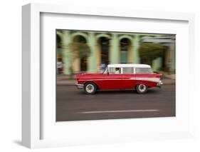 1957 Chevrolet Nomad. Collectible, vintage cars along Havana's old city center.-Emily M Wilson-Framed Photographic Print